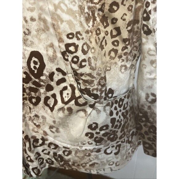 Multiples Animal Print Button Front Jacket Women’s Small Stretch Cotton Blend - Picture 5 of 10